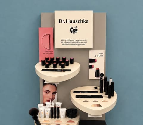 Make-up-Display von Dr. Hauschka